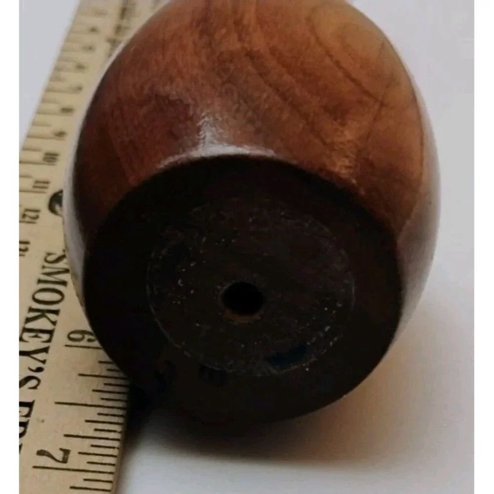Vintage Mid Century Hand Turned Wood Bud Vase 6.5